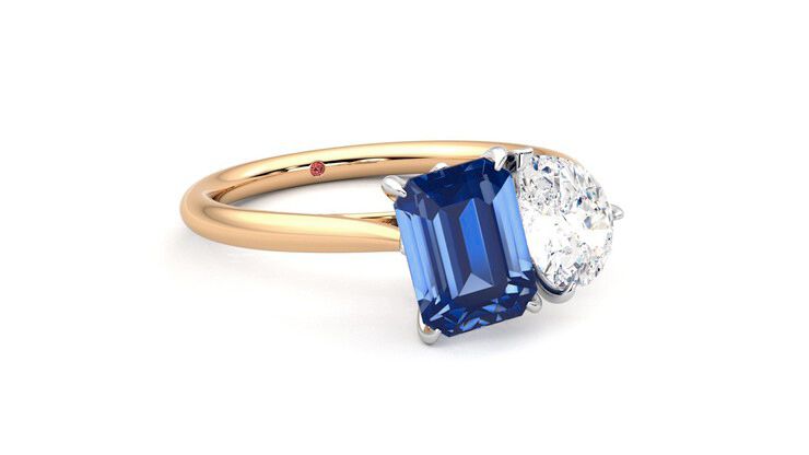 Taylor & Hart Turelle Pear Engagement Ring 360 degree image 5