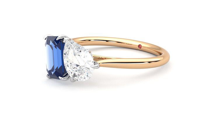 Taylor & Hart Turelle Pear Engagement Ring 360 degree image 24
