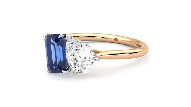 Taylor & Hart Turelle Pear Engagement Ring 360 degree image 25