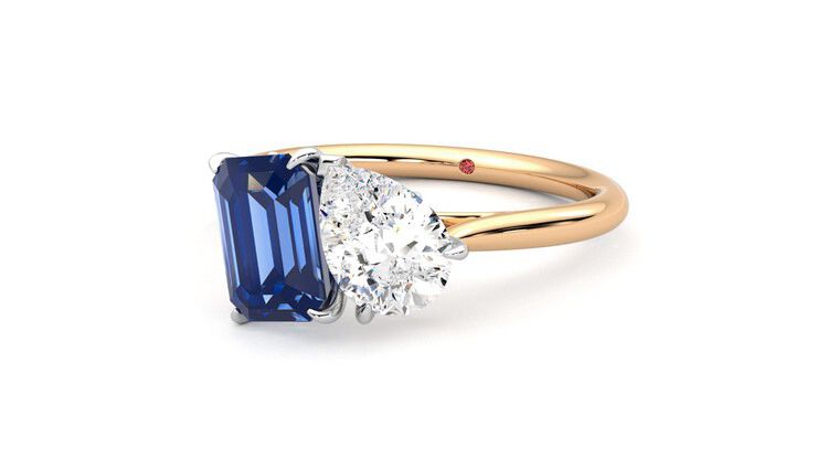Taylor & Hart Turelle Pear Engagement Ring 360 degree image 26