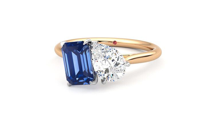 Taylor & Hart Turelle Pear Engagement Ring 360 degree image 27