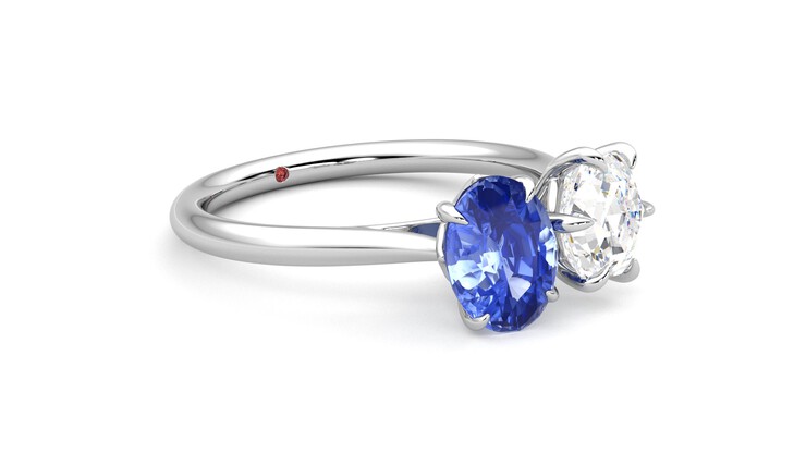 Taylor & Hart Turelle Hexagonal Engagement Ring 360 degree image 6