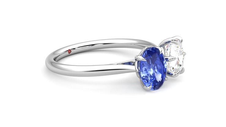 Taylor & Hart Turelle Hexagonal Engagement Ring 360 degree image 7