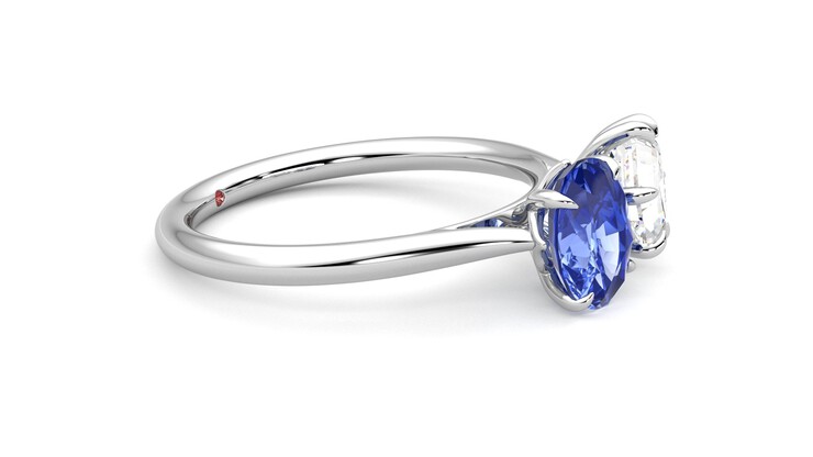 Taylor & Hart Turelle Hexagonal Engagement Ring 360 degree image 8