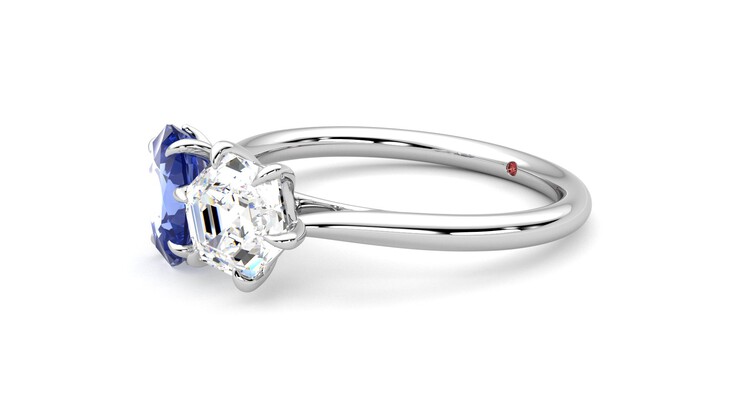 Taylor & Hart Turelle Hexagonal Engagement Ring 360 degree image 23