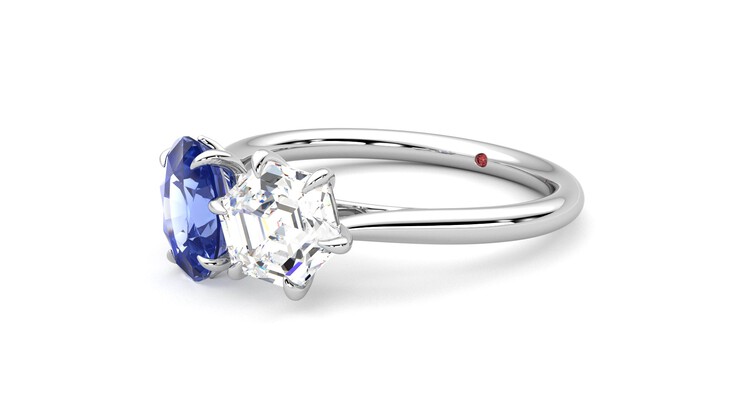 Taylor & Hart Turelle Hexagonal Engagement Ring 360 degree image 24