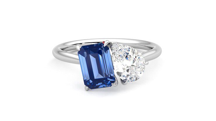 Taylor & Hart Turelle Pear Engagement Ring 360 degree image 2