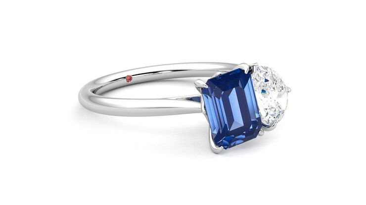 Taylor & Hart Turelle Pear Engagement Ring 360 degree image 6
