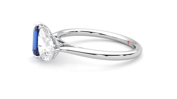 Taylor & Hart Turelle Pear Engagement Ring 360 degree image 22