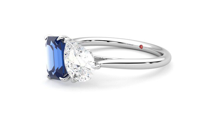 Taylor & Hart Turelle Pear Engagement Ring 360 degree image 24