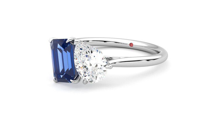 Taylor & Hart Turelle Pear Engagement Ring 360 degree image 25