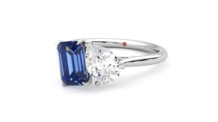 Taylor & Hart Turelle Pear Engagement Ring 360 degree image 26