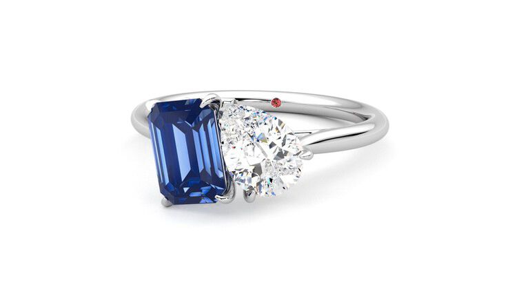 Taylor & Hart Turelle Pear Engagement Ring 360 degree image 27