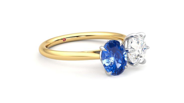 Taylor & Hart Turelle Hexagonal Engagement Ring 360 degree image 6