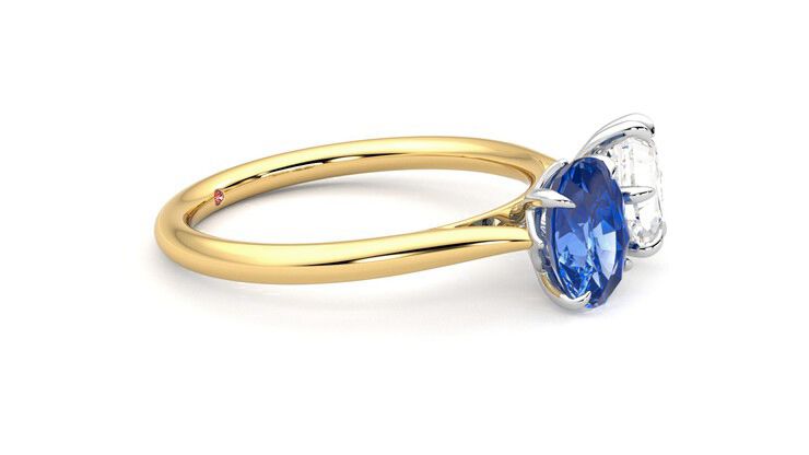Taylor & Hart Turelle Hexagonal Engagement Ring 360 degree image 8