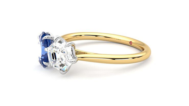 Taylor & Hart Turelle Hexagonal Engagement Ring 360 degree image 23