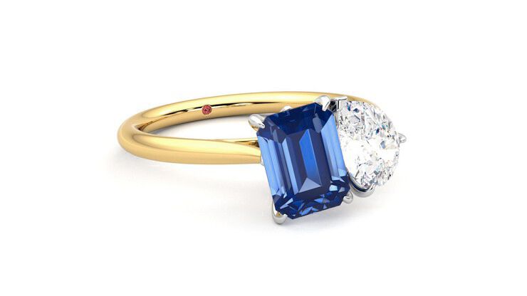 Taylor & Hart Turelle Pear Engagement Ring 360 degree image 5