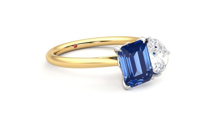 Taylor & Hart Turelle Pear Engagement Ring 360 degree image 6