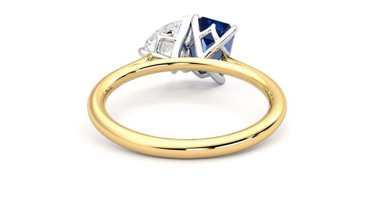 Taylor & Hart Turelle Pear Engagement Ring 360 degree image 15