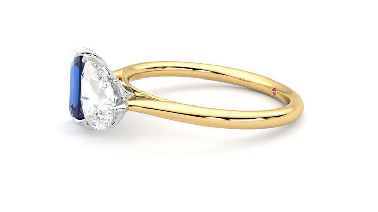 Taylor & Hart Turelle Pear Engagement Ring 360 degree image 22