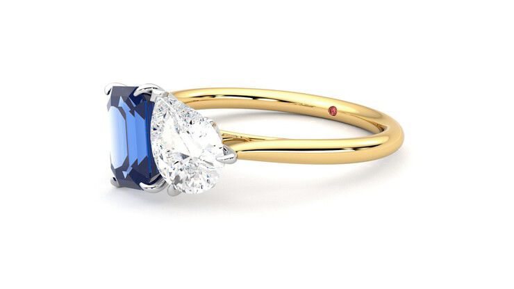 Taylor & Hart Turelle Pear Engagement Ring 360 degree image 24