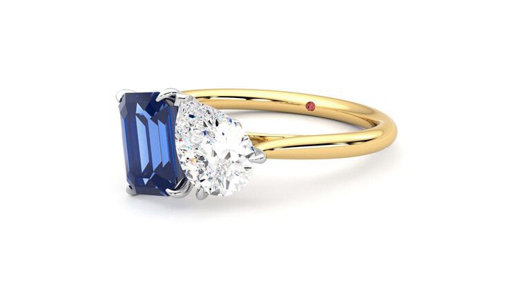 Taylor & Hart Turelle Pear Engagement Ring 360 degree image 25