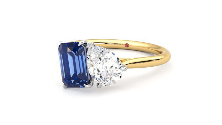 Taylor & Hart Turelle Pear Engagement Ring 360 degree image 26