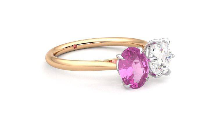 Taylor & Hart Turelle Hexagonal Engagement Ring 360 degree image 6