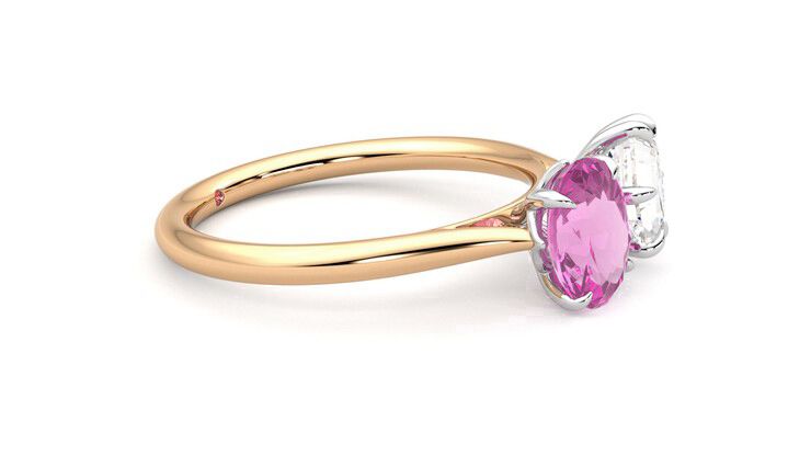 Taylor & Hart Turelle Hexagonal Engagement Ring 360 degree image 8