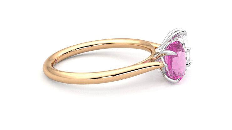 Taylor & Hart Turelle Hexagonal Engagement Ring 360 degree image 9