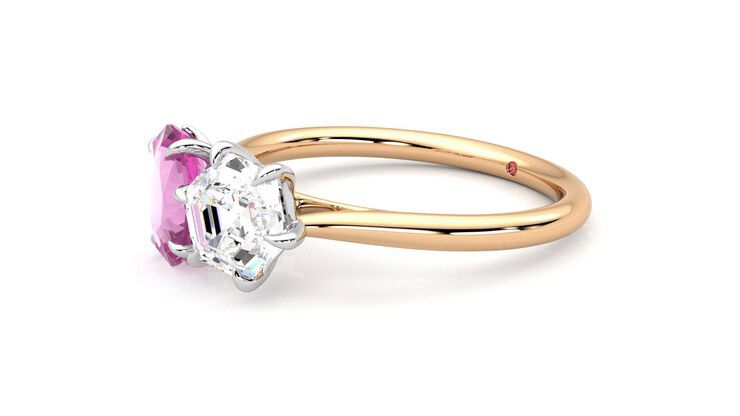 Taylor & Hart Turelle Hexagonal Engagement Ring 360 degree image 23