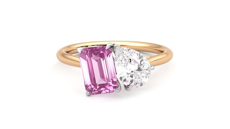 Taylor & Hart Turelle Pear Engagement Ring 360 degree image 1