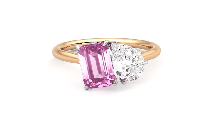 Taylor & Hart Turelle Pear Engagement Ring 360 degree image 2