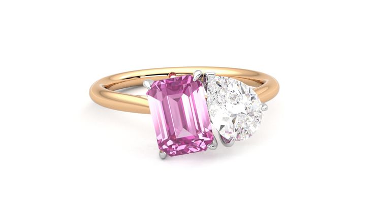 Taylor & Hart Turelle Pear Engagement Ring 360 degree image 3
