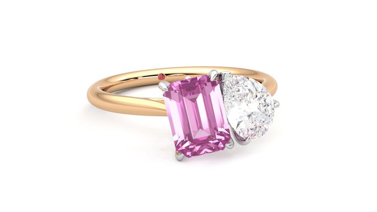 Taylor & Hart Turelle Pear Engagement Ring 360 degree image 4