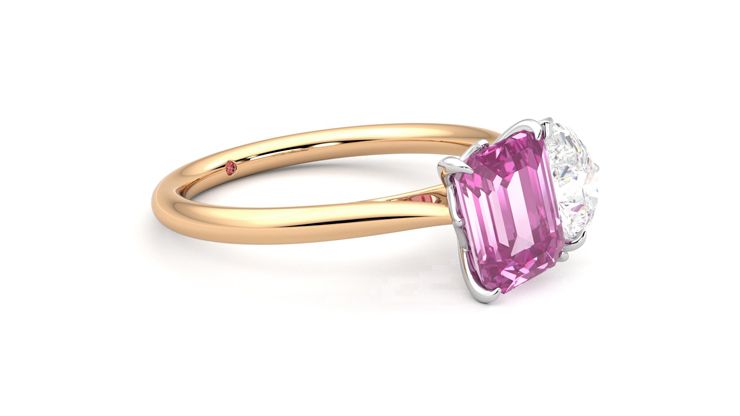 Taylor & Hart Turelle Pear Engagement Ring 360 degree image 7