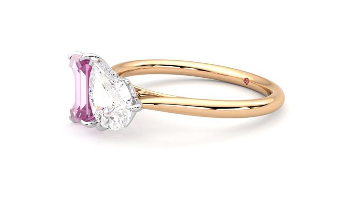 Taylor & Hart Turelle Pear Engagement Ring 360 degree image 23