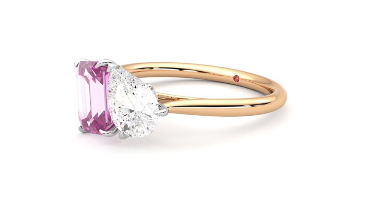 Taylor & Hart Turelle Pear Engagement Ring 360 degree image 24