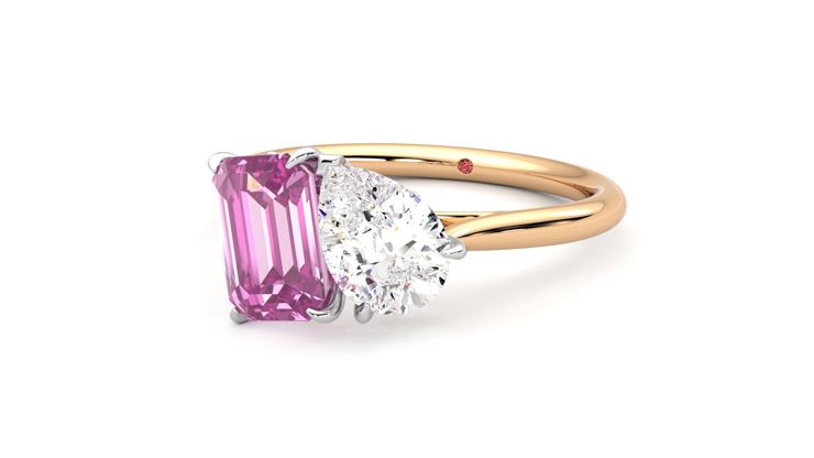 Taylor & Hart Turelle Pear Engagement Ring 360 degree image 26