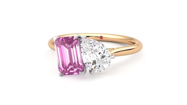 Taylor & Hart Turelle Pear Engagement Ring 360 degree image 27