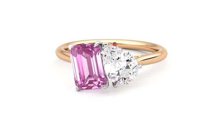 Taylor & Hart Turelle Pear Engagement Ring 360 degree image 28