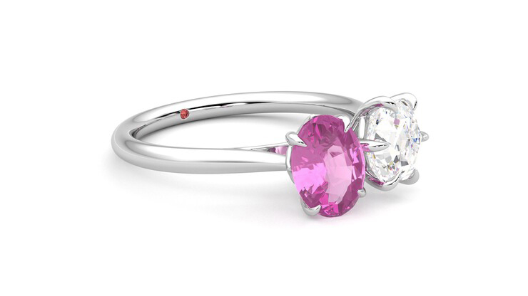 Taylor & Hart Turelle Hexagonal Engagement Ring 360 degree image 6