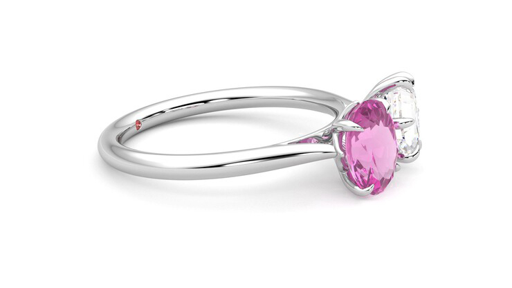 Taylor & Hart Turelle Hexagonal Engagement Ring 360 degree image 8