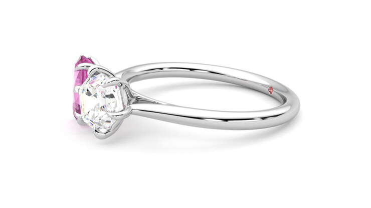 Taylor & Hart Turelle Hexagonal Engagement Ring 360 degree image 22