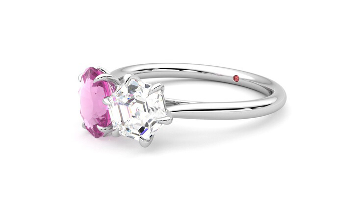 Taylor & Hart Turelle Hexagonal Engagement Ring 360 degree image 24