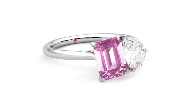 Taylor & Hart Turelle Pear Engagement Ring 360 degree image 5