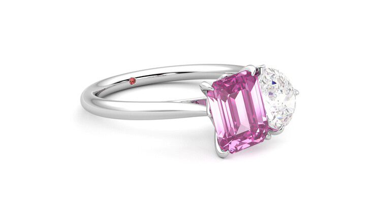 Taylor & Hart Turelle Pear Engagement Ring 360 degree image 6