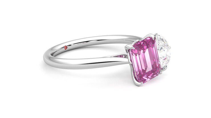 Taylor & Hart Turelle Pear Engagement Ring 360 degree image 7