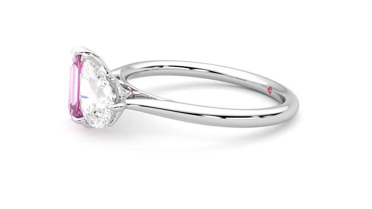 Taylor & Hart Turelle Pear Engagement Ring 360 degree image 22