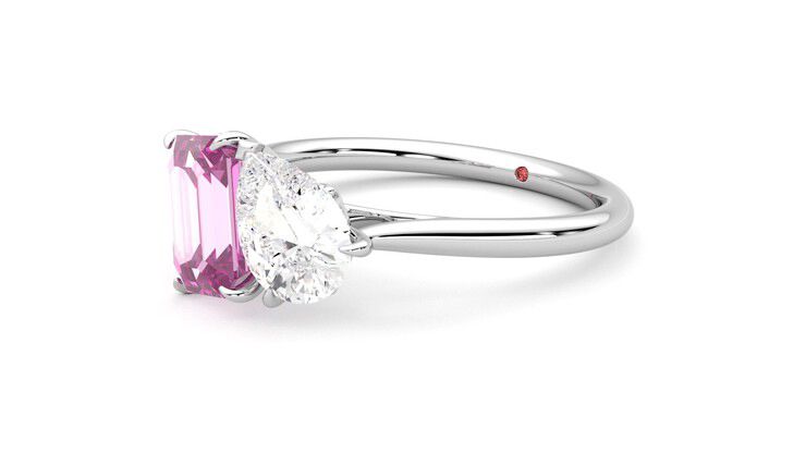Taylor & Hart Turelle Pear Engagement Ring 360 degree image 24